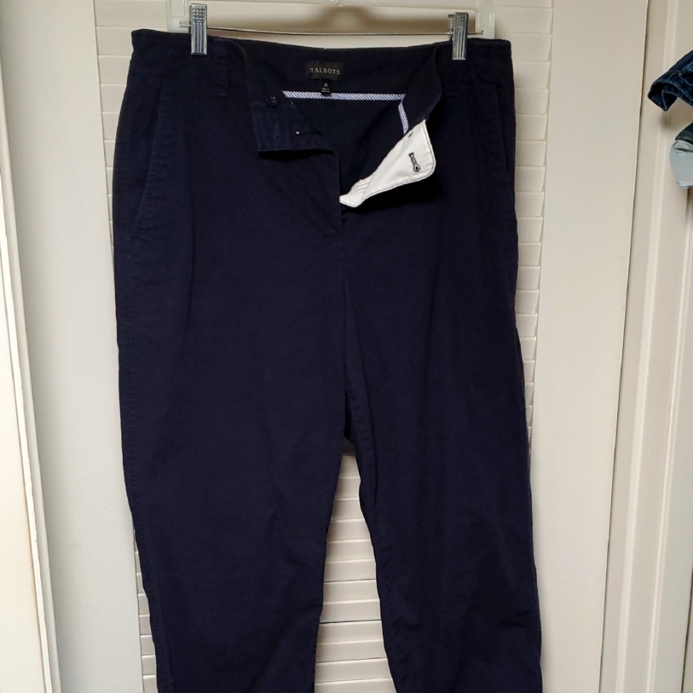Talbots Womens Navy Blue Stovepipe Pant Size 12
